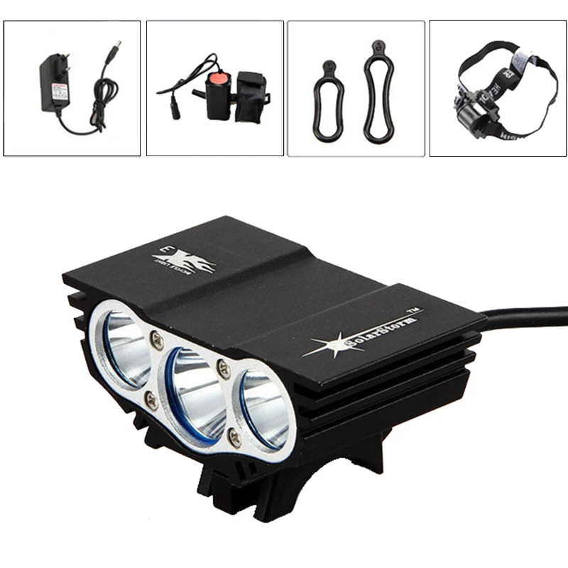 Prix pour SolarStorm X3 XM-L T6 LED Rechargeable Lumières de vélo lampe de poche Étanche phare De Pêche Camping En Plein Air avec 4x18650 batterie Prix pour SolarStorm X3 XM-L T6 LED Rechargeable Lumières de vélo lampe de poche Étanche phare De Pêche Camping En Plein Air avec 4x18650 batterie