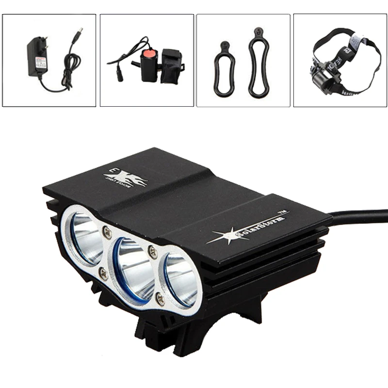 SolarStorm 12000Lm X3 X2 XM-T6LED Rechargeable bicycle headlights with batteries