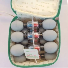 18 шт. серебряный корпус Магнитная терапия присоска бытовой вакуумный Акупрессура иглоукалывание и прижигание набор для ухода за здоровьем