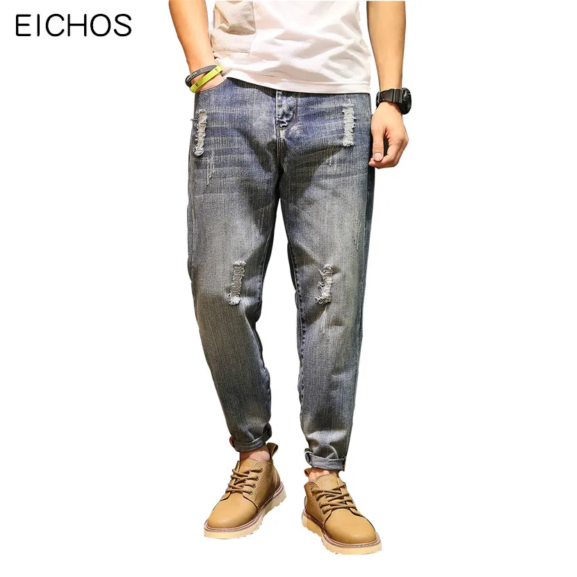 2017 New font b Men b font font b Jeans b font Brand Famous Loose Harem