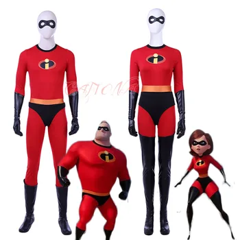 

Cafiona Newest Helen Parr The Incredibles Bob Parr Elastigirl Cosplay Costume Sexy Jumpsuits Set Halloween