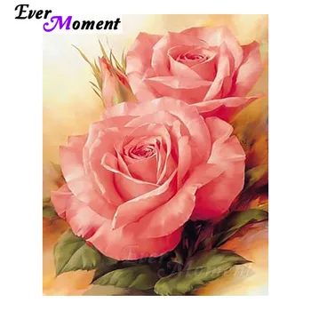 

Ever Moment Diamond Painting Flower Cross Stitch Rhinestone Full Square Drill Diamond Embroidery Home Decor 5D DIY S2F1170