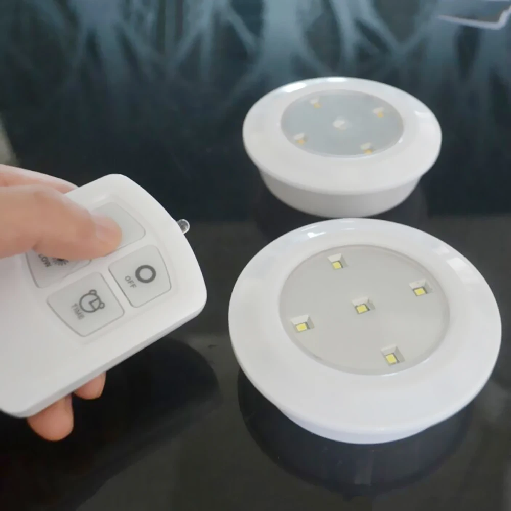 

6 pcs 4.5V wireless Small Night Lights for Home with Remote Control Wardrobe Under Cabinet Lamp night Light white warm white