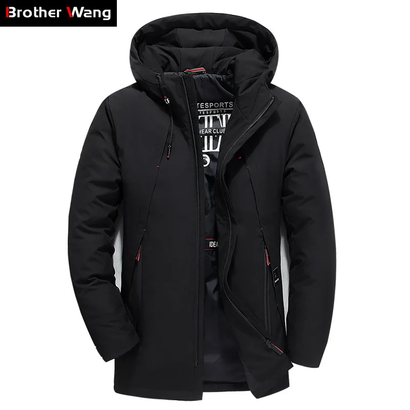 

2019 Winter New Men's Thick Down Jacket Clothing Fashion Casual High Quality Hooded Duck Down Parka Coat Male Brand Clothes