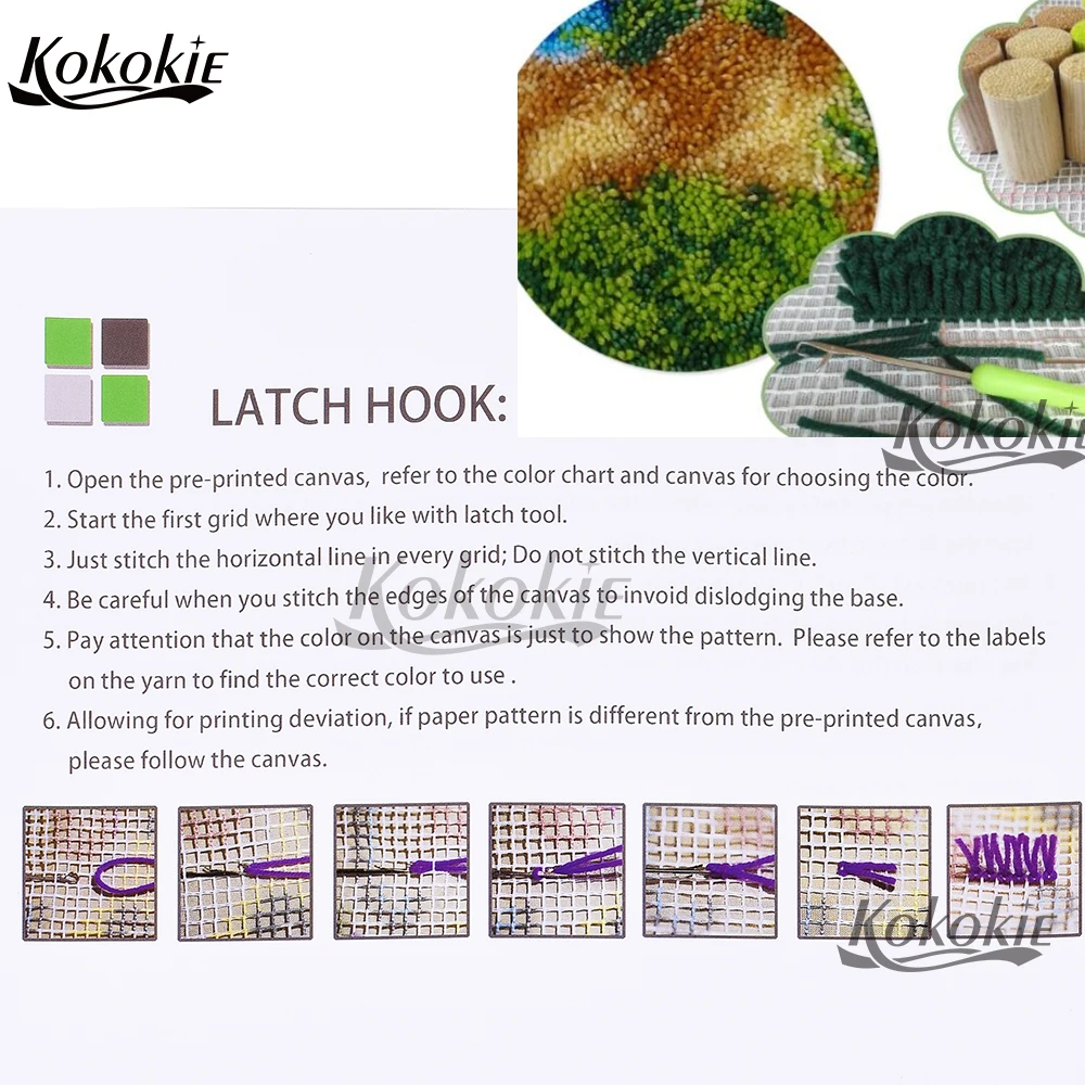 Medusa Latch Hook Kits, Large Latch Hook Rug Kit for Adults Latch