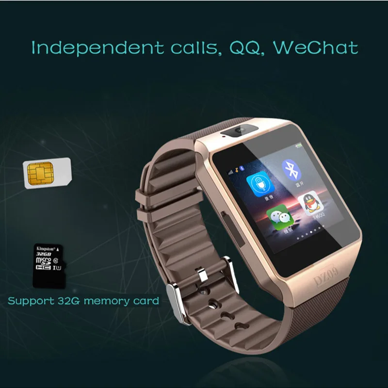 Bluetooth Смарт часы DZ09 Android телефонные звонки 2G GSM SIM TF карта камера для iPhone Samsung HUAWEI PK