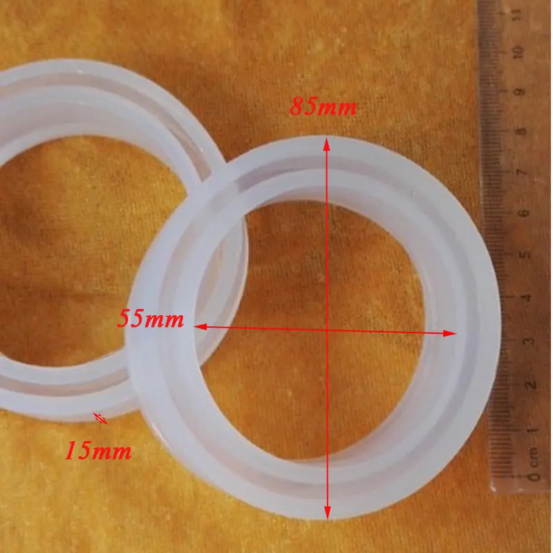 Clear Soft Silicone Round Mold Casting Resin Mould Bangle Bracelet Hand Resin Craft Jewelry DIY Making Mold