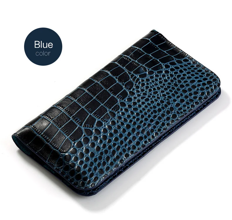 Marca de Luxo Couro de Bezerro Case de Telefone Bolsa do Telefone para Moto Feito à Mão Genuíno Crocodilo Textura Flip Multi-função Xt1085 16 Cheap Estojos dobráveis