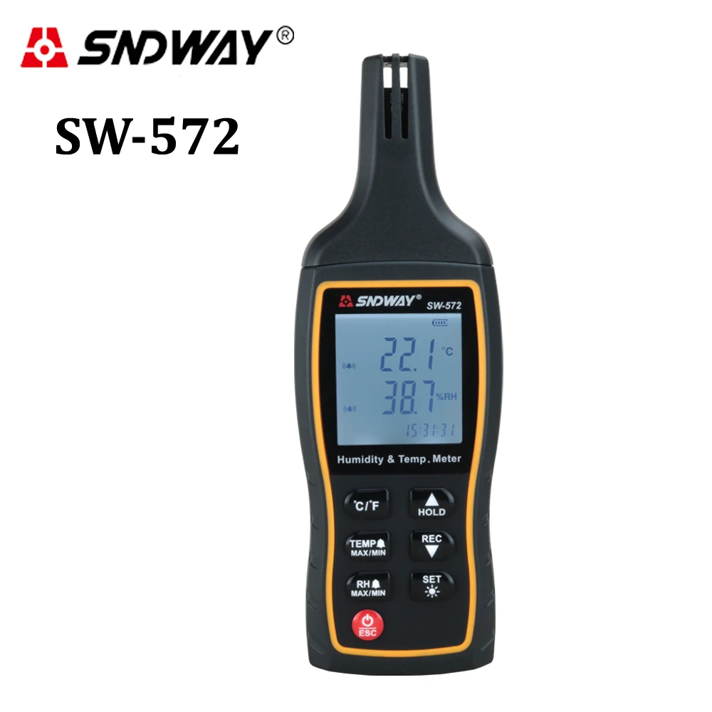 Goede Digitale LCD Thermometer thermo Hygrometer indoor temperatuur vochtigheidsmeter tester monitor Weerstation data hold Wekker