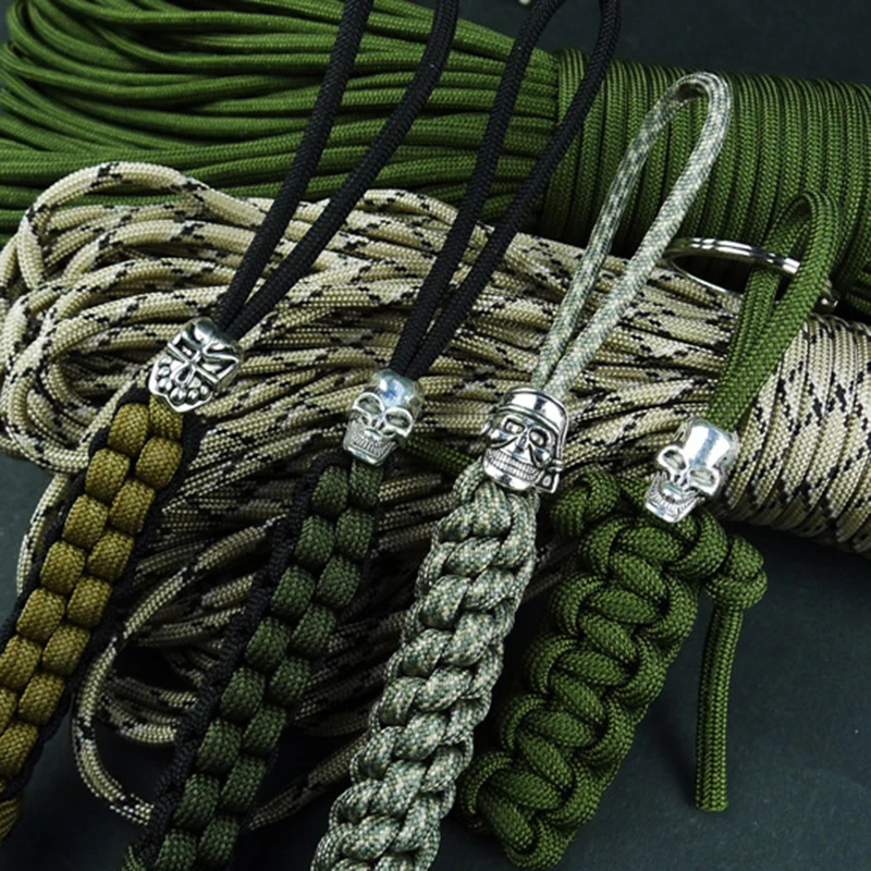 5 قطعة/الوحدة Paracord الخرز معدن سحر الجمجمة ل Paracord سوار إكسسوارات بقاء ، DIY قلادة مشبك ل سكين اسهم