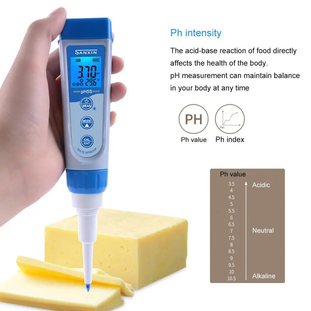 Yieryi pH5S с защитой от проколов ручка тестер PH диапазон: 2 00 ~ 16.00pH Водонепроницаемый