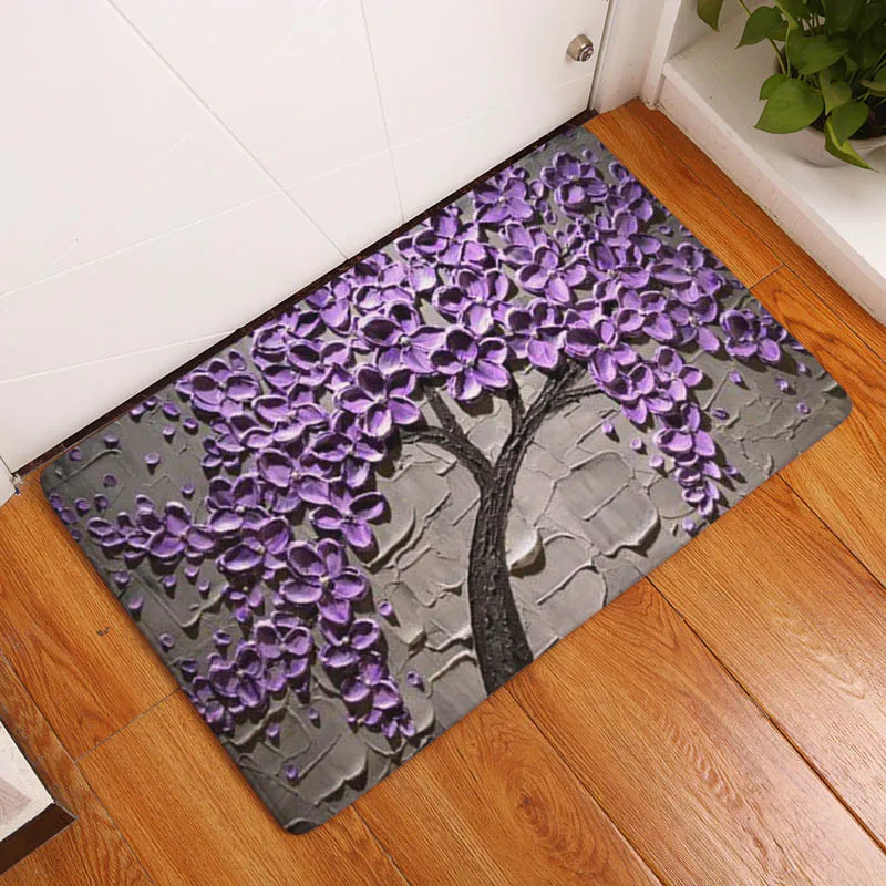 Цифровая печать ковры с рисунком деревьев противоскользящие фланелевые кухонные коврики коврик для ванной комнаты впитывающий нескользящий коврик коврики