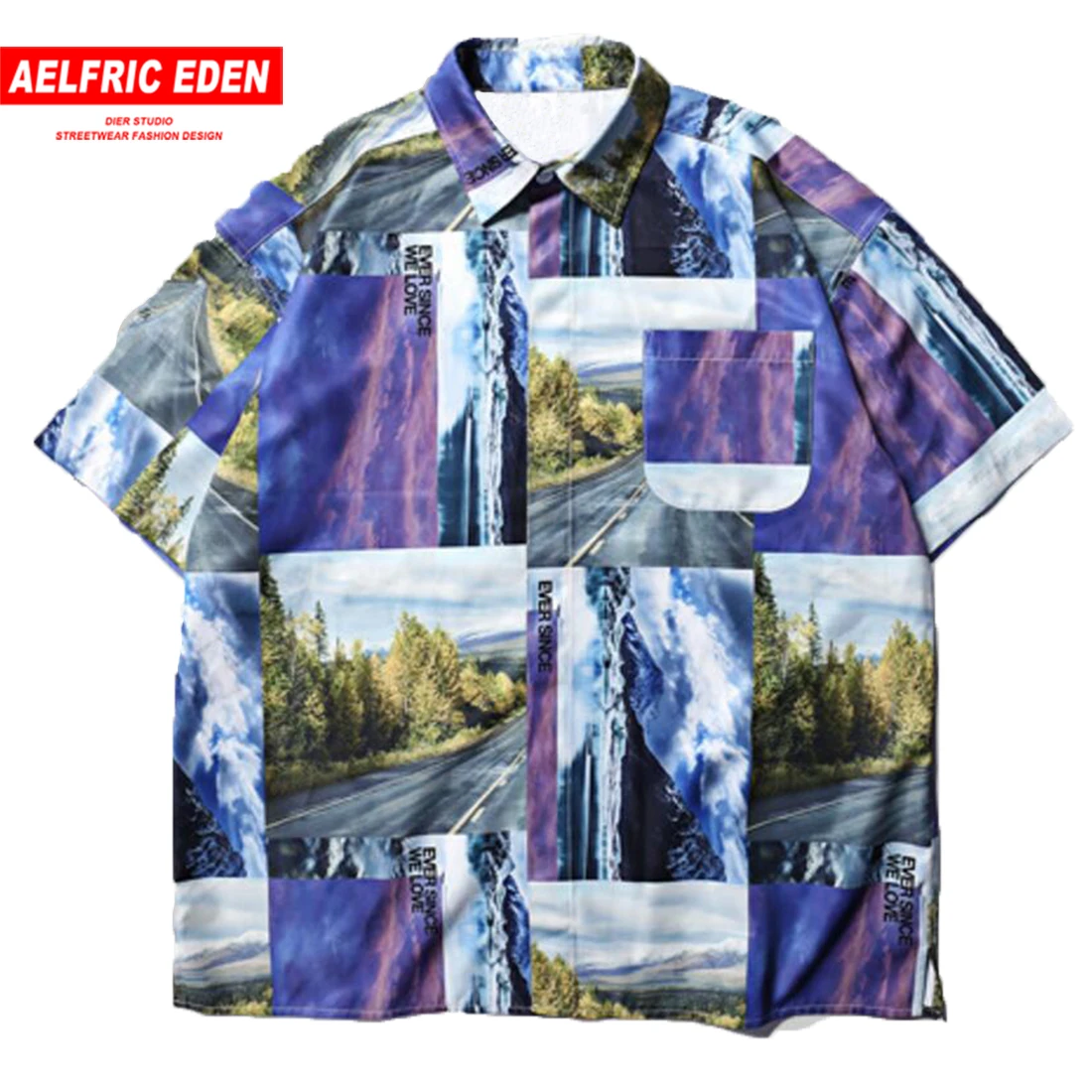 Aelfric Eden Hawaii Beach отпускной отложной воротник Мужская рубашка с коротким рукавом