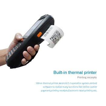 

Android based POS with receipt printer and mifare RFID card reader ,4G wireless pda with 1D Laser barcode scanner ZKC PDA3506