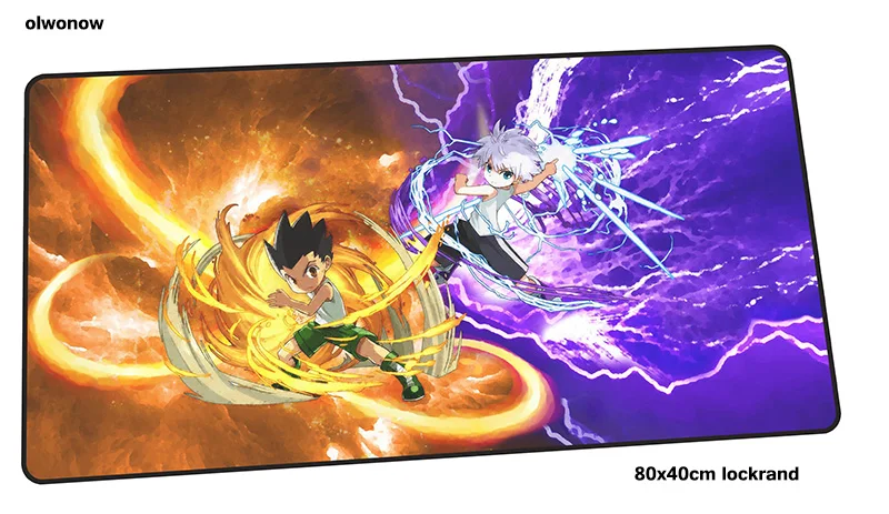 HUNTERxHUNTER коврик для мыши 800x400x3 мм очаровательный игровой коврик для геймера лучшая игровая компьютерная настольная клавиатура со встроенной мышью большие игровые коврики - Цвет: Size 800x400x3mm