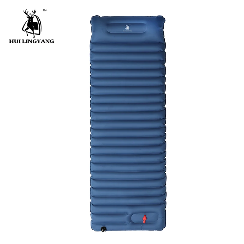 

Outdoor Inflatable Cushion Sleeping Bag Mat Fast Filling Air Moistureproof Camping Mat With Pillow Sleeping Pad Inflator Pump
