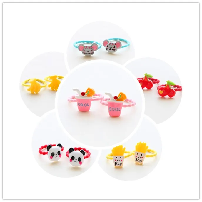 

Glittering Cartoon rubber band Princess Headwear Kids Elastic Hair Bands Children Hair Ropes Girls Accessories Baby Headdress