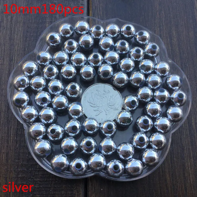 50 грамм 4 6 8 до 10 мм Золотые/серебряные ювелирные изделия имитация жемчуга интервальные шарики ювелирные изделия DIY ожерелье браслет