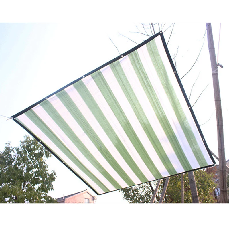 1*Shading Net Green+White Plastic Suitable For Home Garden Balcony And Other Sun Protection Shades 2*2M