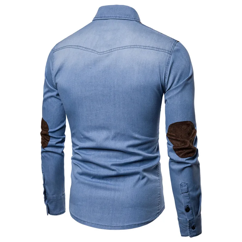 de bolso sólido dos homens topos chemise homme