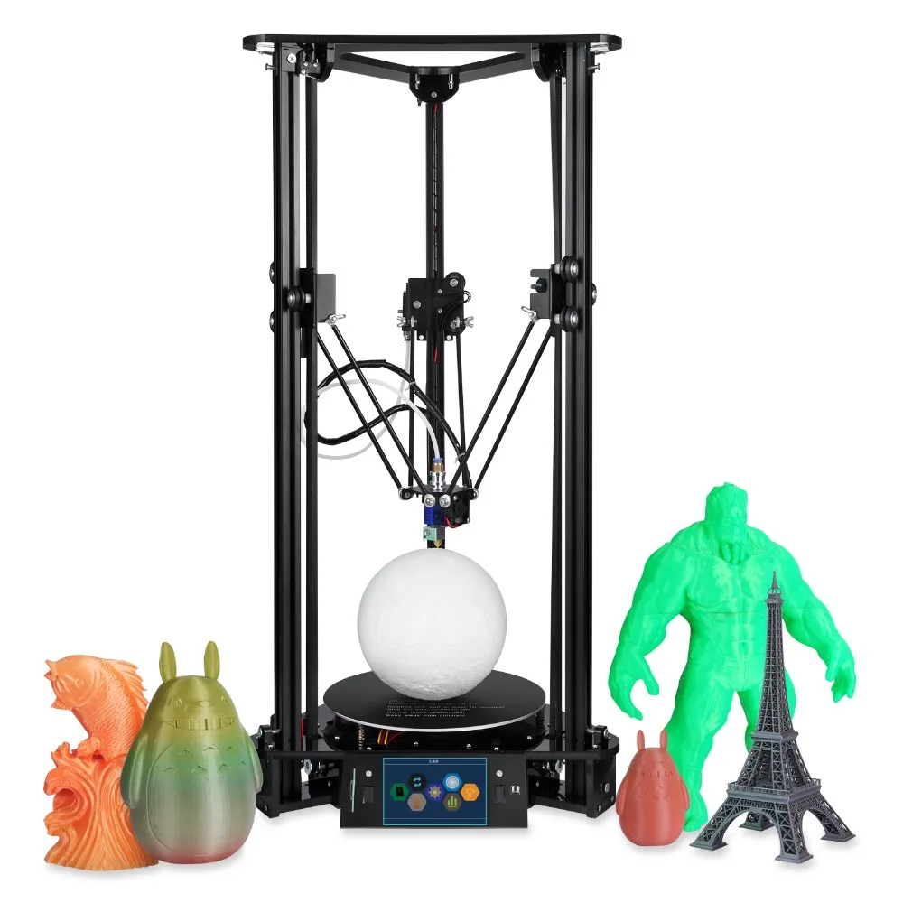 

Sinis T1-Plus Delta 3d Printer 3.5 inch TFT touch screen PLA ABS High Precision 3D Drucker Metal and Acrylic Frame Impressora 3d