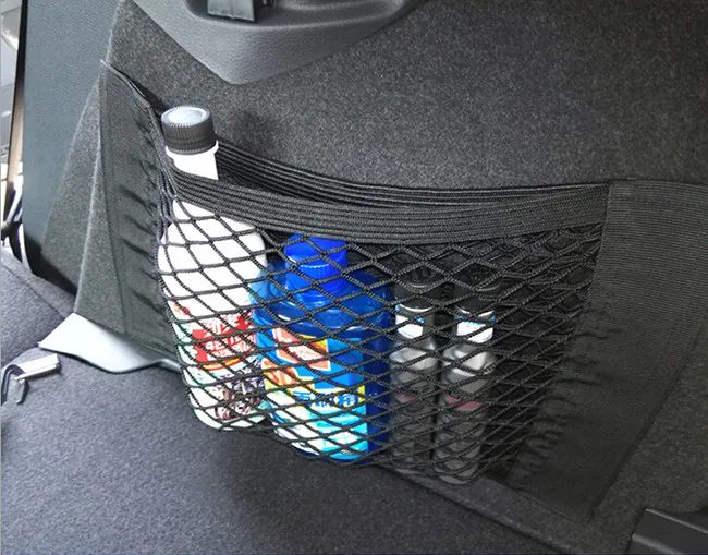 LEEPEE универсальная сумка для хранения на заднем сиденье автомобиля с эластичной сеткой держатель для багажа карманная наклейка органайзер для багажника прочная волшебная лента