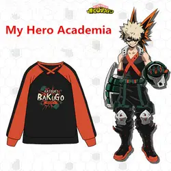 Boku без герой Академии мой герой Академии Костюмы для косплея Bakugou Katsuki хлопковые толстовки с капюшоном футболка брюки куртки спортивный