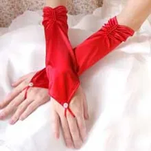Детские короткие красные перчатки с цветочным узором для девочек, Студенческая кружевная перчатка, костюм, перчатки для танцев