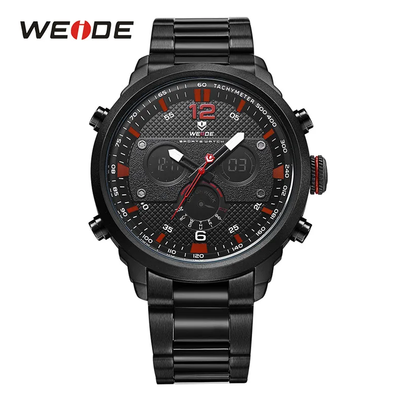 WEIDE мужские спортивные Топ люксовый бренд Кварцевые водонепроницаемые часы Relojes Hombre модные повседневные цифровые наручные часы с будильником - Цвет: WH6303B-2C
