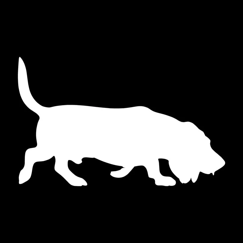 15,2*9,5 см Бассет-Хаунд виниловая наклейка с принтом собаки цеативные наклейки для автомобиля аксессуары для стайлинга автомобиля мотоцикла черный/серебристый S1-0480