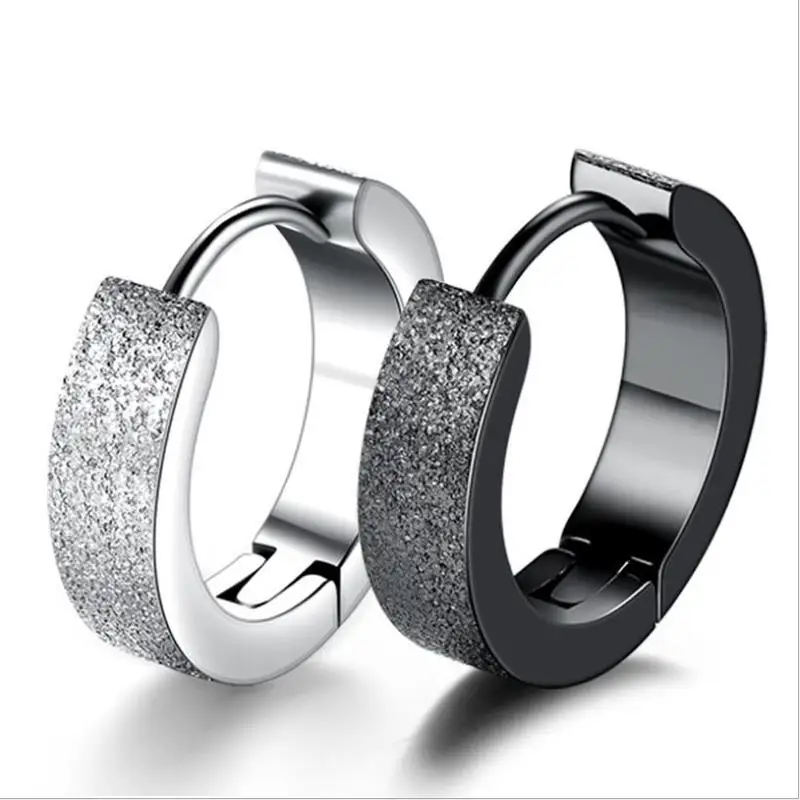 

Everoyal Male Vintage Black Hoop Earrings For Boy Accessories New Fashion 925 Sterling Silver Earrings For Men Jewelry
