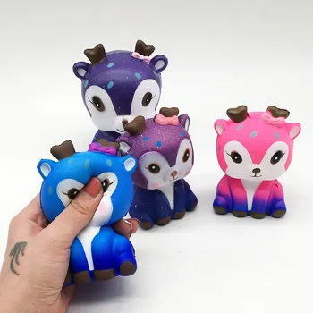 

Starry deer slow rebound squishy sika deer slow rebound pu simulation animal foam decompression toy