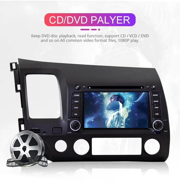 Sale Besina Android 9.0 Car DVD Player For HONDA CIVIC 2006-2008 2009 2010 2011 Multimedia GPS Navigation Stereo 2 Din Car Radio WIFI 4