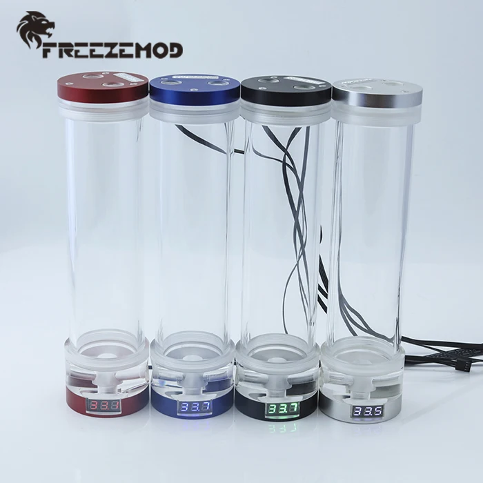

FREEZEMOD computer water cooling cylinder water tank OD60mm with thermometer RGB synchronous version. YSX-6WDR31/36