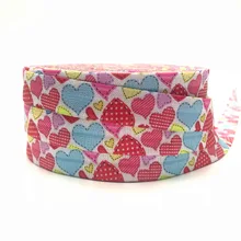 Изготовленный На Заказ День Святого Валентина Печатный сгибающийся над эластичным FOE Love Heart эластичная лента DIY декоративное свадебное украшение на голову аксессуар 10Y