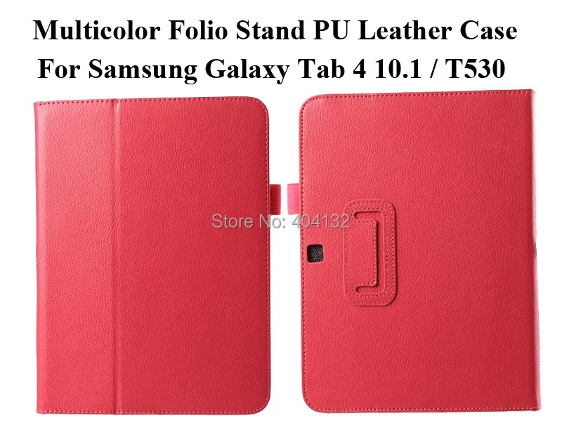 100 шт./лот для samsung Galaxy Tab 4 10,1 крышка Folio Stand кожаный чехол для samsung T530 T531 T535