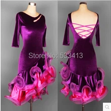 Костюм для латинских танцев с длинным рукавом для латинских танцев, платье без рукавов для латинских танцев, платье для соревнований, 2 стиля