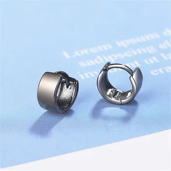 

Simple Fashion Couple 925 Sterling Silver Jewelry Not Allergic Round Two Colors Round Geometric Small Earrings SE614