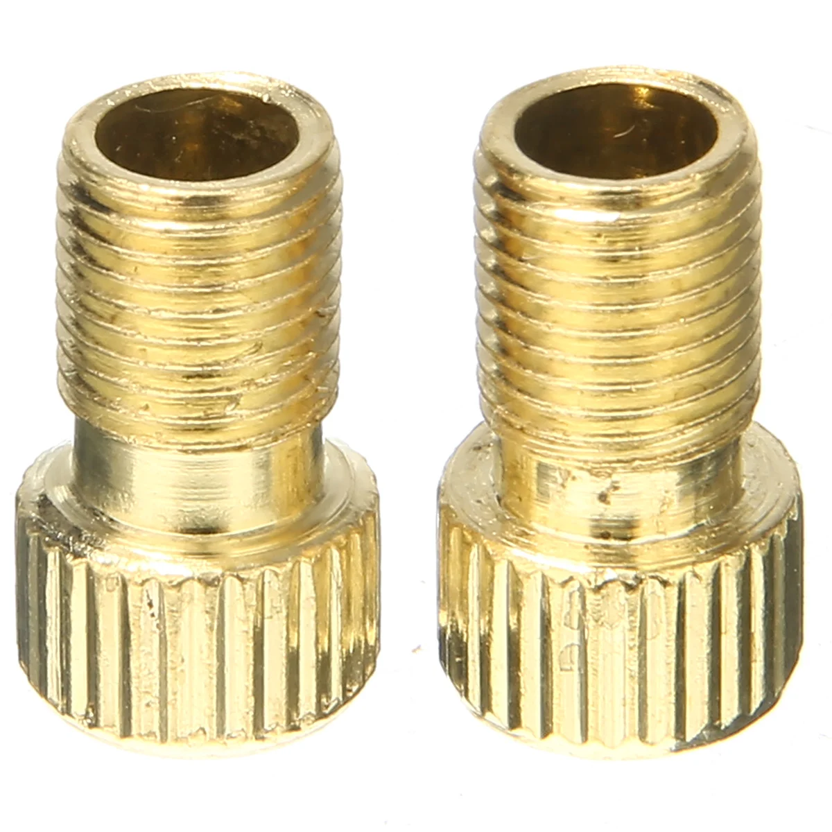 2Pcs Bicycle Valve Adapter Mountain Road Bike Alloy Gold Cycling Presta Valve Adapter Cycle Pump Tube New