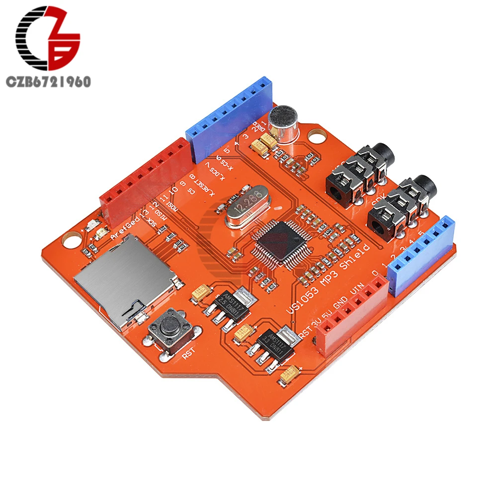 VS1053B MP3 музыкальный модуль C защитной панелью с TF слотом для карт Arduino UNO R3