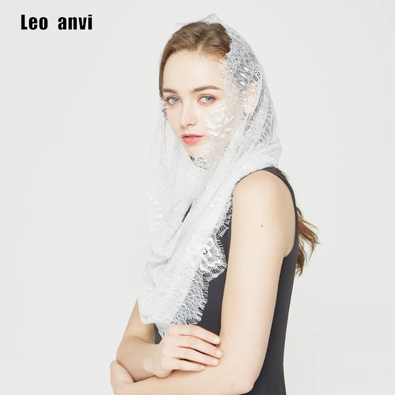 Роскошный фирменный женский кружевной хиджаб Leo anvi головной платок шарф