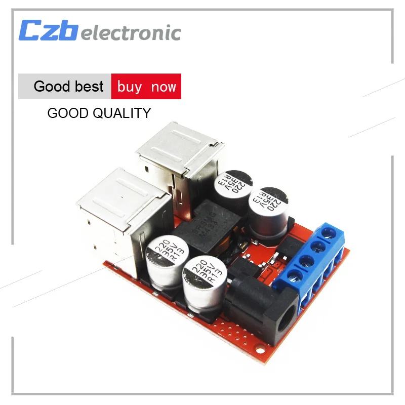 

DC-DC Vehicle Charging Module 8V-35V 5V 8A Power Supply Depressurization Module 4 Port USB Output Mobile Charger