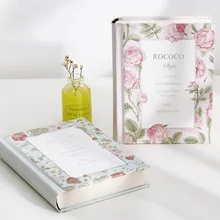 Корейский цветочный каваи рококо, винтажный Дневник для путешествий в твердом переплете, пустой ежедневник, роскошный школьный журнал, блокнот, блокнот, А6