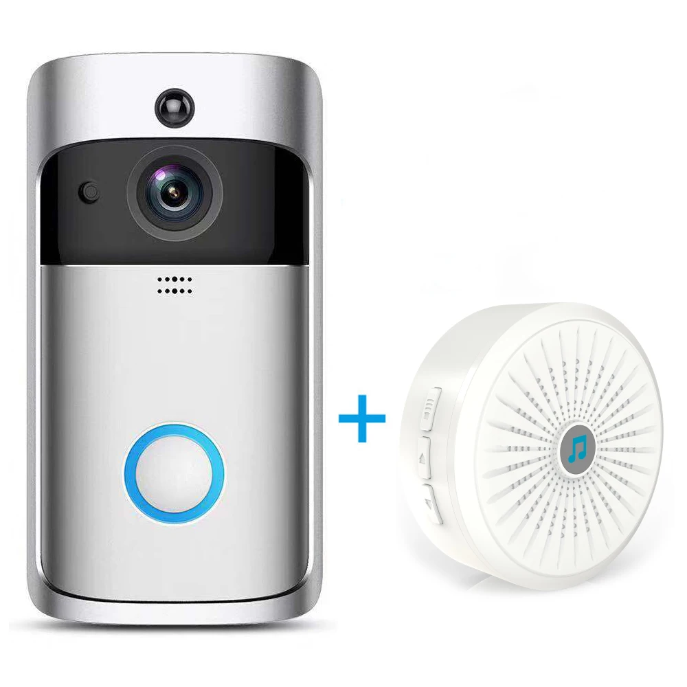 

Smart WiFi Video Doorbell Camera Visual Intercom with Chime Night vision IP Door Bell Wireless Home Security Camera