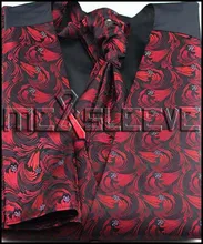 suit/Formal suit/tuxedo waistcaot 4pcs for wedding(vest+ascot tie+cufflinks+handkerchief)