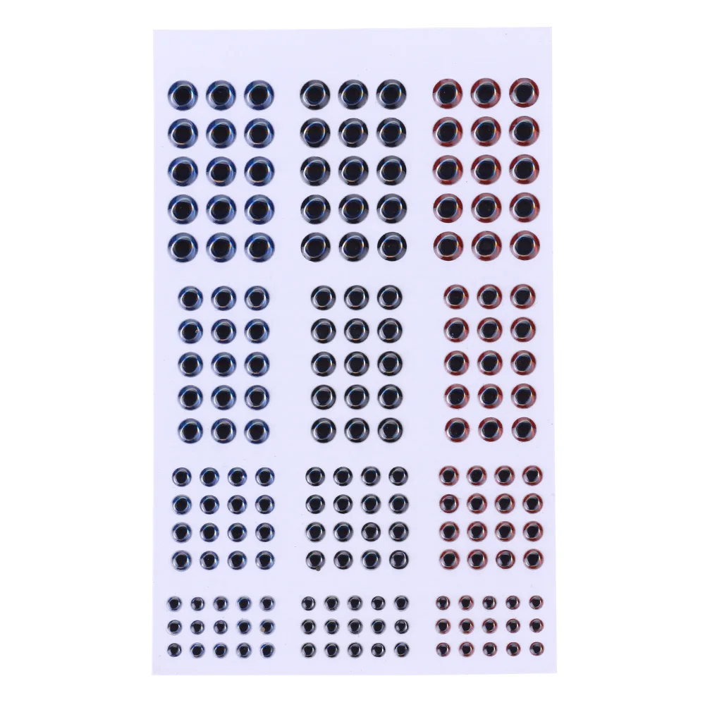 Рыболовная приманка для глаз, 183 шт. в партии, 3D моделирование глазного яблока, воблер, гольян, Поппер, искусственные рыбные глаза, 3-6 мм