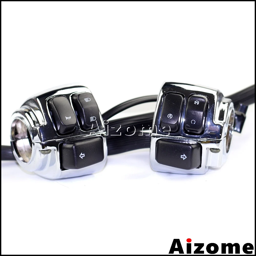

For Harley 1996-2012 Softail Dyna Sportster Motorcycle 1" Handlebar Ignition Start Switch Horn Turn Signals Wire Harness Switch