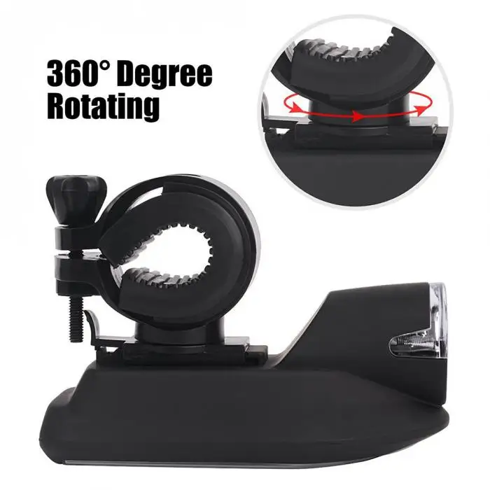 Cheap LED USB Rechargeable Bike Light Headlight Solar Energy Bicycle Front Light Waterproof with 360 Degree Rotating Mount WHS 6