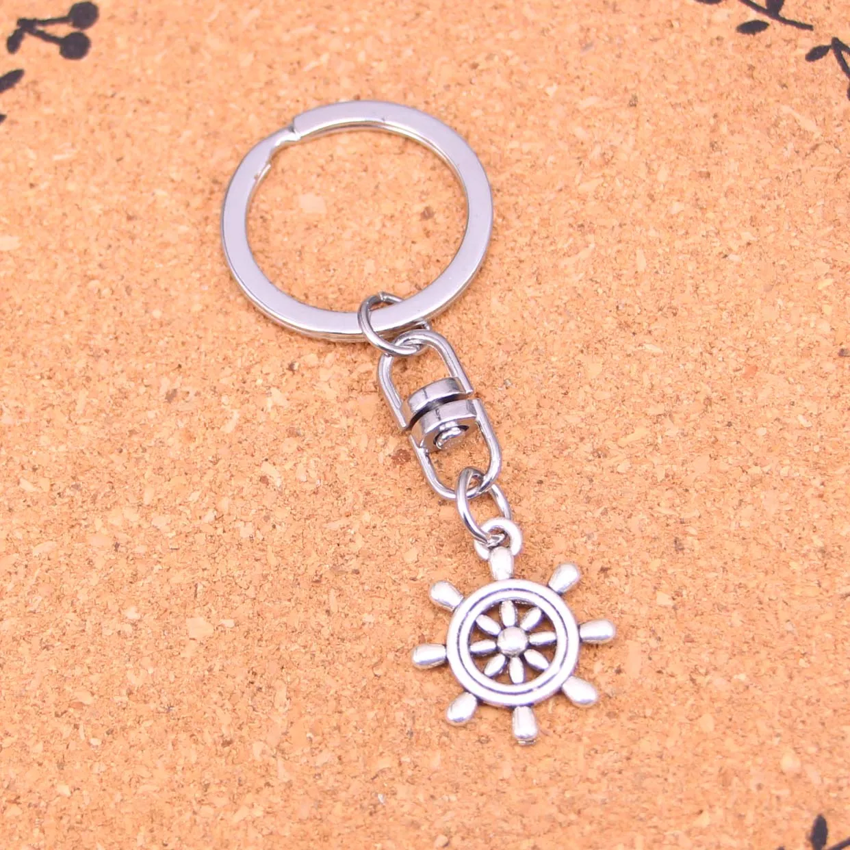 20Pcs Fashion Alloy ships wheel helm rudder Pendants keychain keyring Accessories For Car key chains Jewelry | Украшения и