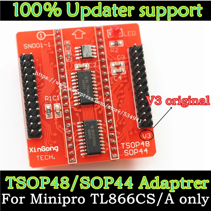 Плата TSOP32 TSOP40 TSOP48 + TSOP48/SOP44 V3 для TL866CS / TL866A/ TL866II Plus универсальный программатор